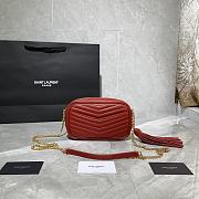 YSL Lou Camera Bag In Quilted Leather (Red) 585040  - 5