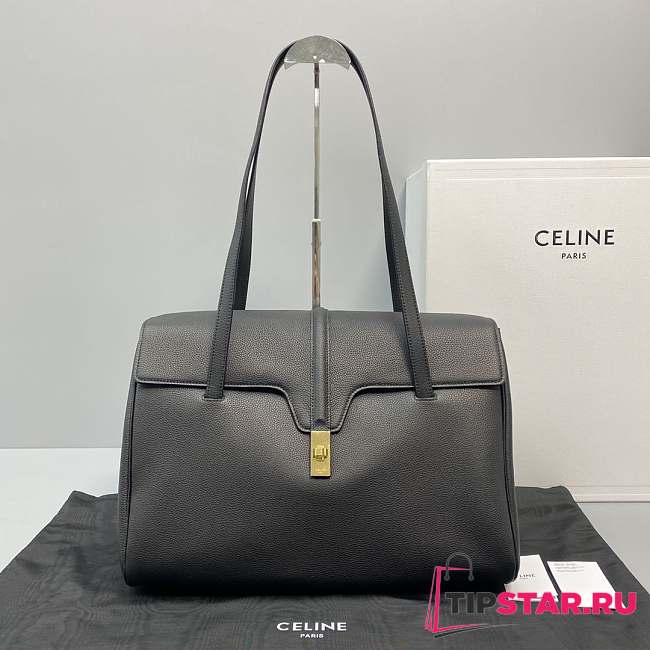 Celine Large Soft 16 Bag In Smooth Calfskin (Black) 194043CR4.38NO  - 1