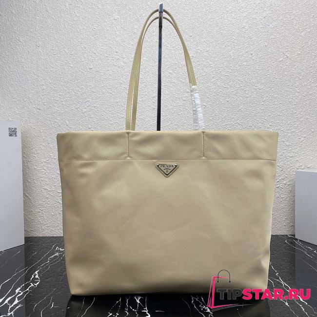 PRADA Re-Nylon And Saffiano Leather Tote Bag (Desert Beige) 1BG107_RV44_F0F24_V_YOX  - 1