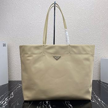PRADA Re-Nylon And Saffiano Leather Tote Bag (Desert Beige) 1BG107_RV44_F0F24_V_YOX 