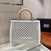 PRADA New Hollow Tote Bag (White) 1BG405   - 3