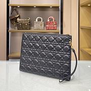 DIOR Large Dior Caro Daily Pouch Supple Cannage Calfskin (Black) S5086UWHC_M900 - 2