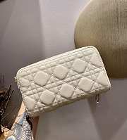 Dior Caro Double Pouch (White)  - 2