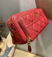 Dior Caro Double Pouch (Red)  - 4