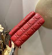 Dior Caro Double Pouch (Red)  - 5