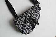  DIOR Mini Saddle Bag Dior Oblique Jacquard (Beige and Black) ADPO191YKY_H27E  - 4