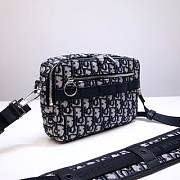 DIOR Safari Messenger Bag Oblique Jacquard (Beige and Black) 1ESPO206YKY_H27E - 2