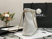 CHANEL Small Shopping Bag (White) AS2374  - 6