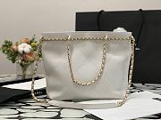 CHANEL Small Shopping Bag (White) AS2374  - 4