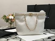 CHANEL Small Shopping Bag (White) AS2374  - 1