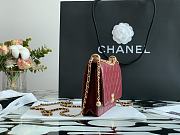 CHANEL Mini Flap Bag Calfskin & Gold-Tone Metal (Burgundy) - 2