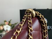 CHANEL Mini Flap Bag Calfskin & Gold-Tone Metal (Burgundy) - 3