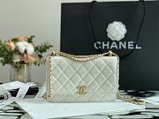 CHANEL Mini Flap Bag Calfskin & Gold-Tone Metal (White) - 1