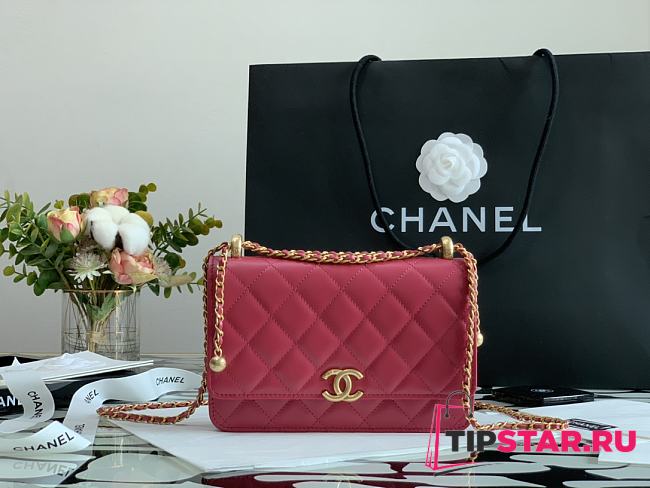 CHANEL Mini Flap Bag Calfskin & Gold-Tone Metal (Pink) - 1