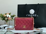 CHANEL Mini Flap Bag Calfskin & Gold-Tone Metal (Pink) - 1