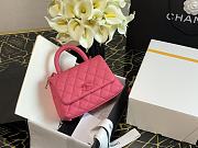 Chanel Grained Calfskin Mini Coco Handle (Pink) A92991  - 5