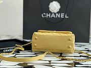 Chanel Grained Calfskin Mini Coco Handle (Yellow) A92991  - 5