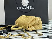 Chanel Grained Calfskin Mini Coco Handle (Yellow) A92991  - 3