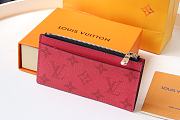 LV Coin Card Holder (Rose Red) M30777  - 3