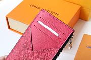 LV Coin Card Holder (Rose Red) M30777  - 2