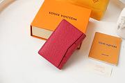 LV Pocket Money Clip (Rose Red) M30436  - 6