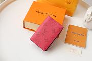 LV Pocket Money Clip (Rose Red) M30436  - 5