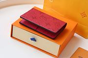 LV Pocket Money Clip (Rose Red) M30436  - 3