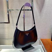 PRADA Cleo Brushed Leather Shoulder Bag (Black)   - 3