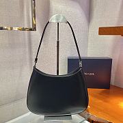 PRADA Cleo Brushed Leather Shoulder Bag (Black)   - 6