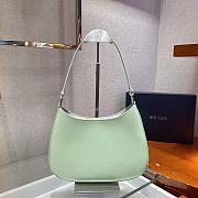 PRADA Cleo Brushed Leather Shoulder Bag (Aqua)  - 6