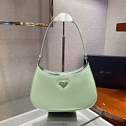 PRADA Cleo Brushed Leather Shoulder Bag (Aqua)  - 1