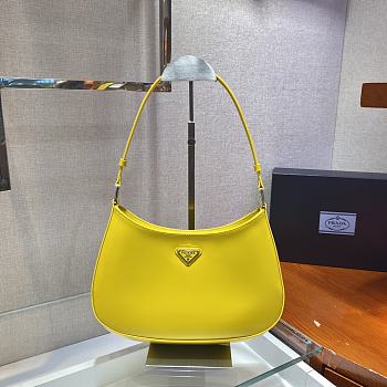 PRADA Cleo Brushed Leather Shoulder Bag (Yellow)