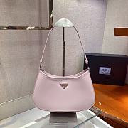 PRADA Cleo Brushed Leather Shoulder Bag (Alabaster Pink)  - 1