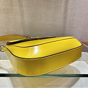 PRADA Cleo Brushed Leather Shoulder Bag With Flap (Yellow)  - 2