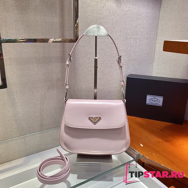 PRADA Cleo Brushed Leather Shoulder Bag With Flap (Alabaster Pink) 1BD311_ZO6_F0E18_V_OOO  - 1