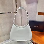 PRADA Cleo Brushed Leather Shoulder Bag (White) 30cm  - 4