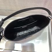 Prada Cleo Brushed Leather Shoulder Bag Black 30cm  - 6