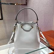 PRADA Saffiano Leather Bucket Bag (White) 1BE032_2A4A_F0009_V_OOO  - 6