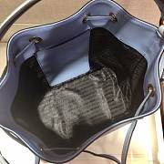 PRADA Saffiano Leather Bucket Bag (Astral Blue) 1BE032_2A4A_F0637_V_OOO  - 5