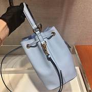 PRADA Saffiano Leather Bucket Bag (Astral Blue) 1BE032_2A4A_F0637_V_OOO  - 3