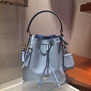 PRADA Saffiano Leather Bucket Bag (Astral Blue) 1BE032_2A4A_F0637_V_OOO  - 1