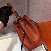 PRADA Saffiano Leather Bucket Bag (Tan)  - 6