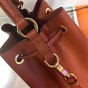 PRADA Saffiano Leather Bucket Bag (Tan)  - 4