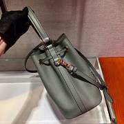 PRADA Saffiano Leather Bucket Bag (Clay Gray) 1BE032_2A4A_F0572_V_OOO  - 6