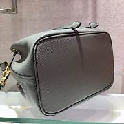 PRADA Saffiano Leather Bucket Bag (Clay Gray) 1BE032_2A4A_F0572_V_OOO  - 4