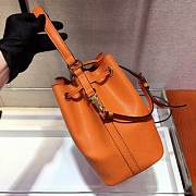 PRADA Saffiano Leather Bucket Bag (Papaya) 1BE032_2A4A_F0S73_V_OOO  - 4