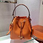 PRADA Saffiano Leather Bucket Bag (Papaya) 1BE032_2A4A_F0S73_V_OOO  - 1