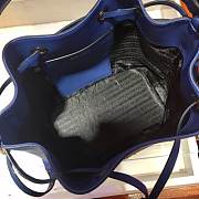 PRADA Saffiano Leather Bucket Bag (Bluette) 1BE032_2A4A_F0016_V_OOO  - 2