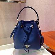 PRADA Saffiano Leather Bucket Bag (Bluette) 1BE032_2A4A_F0016_V_OOO  - 1