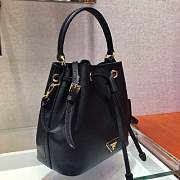 PRADA Saffiano Leather Bucket Bag (Black)  - 6